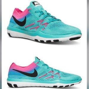 Nike Turquoise and Pink Athletic Shoes